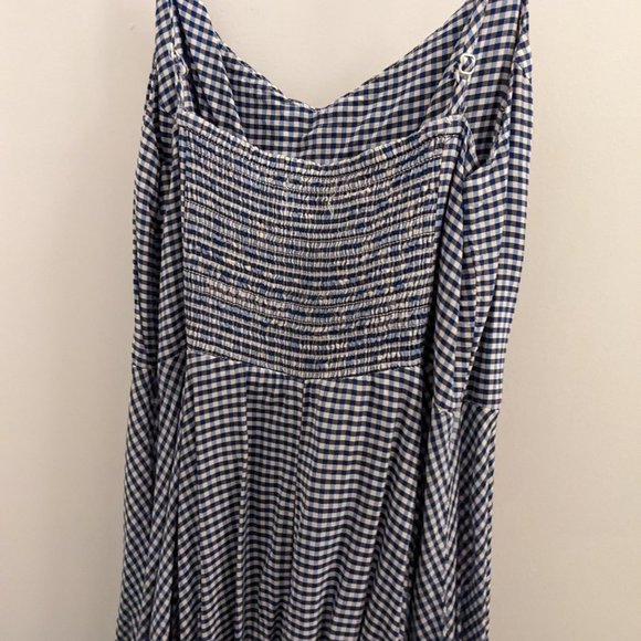 Vintage Blue and White Checkered Sun Dress - Picture 3 of 4